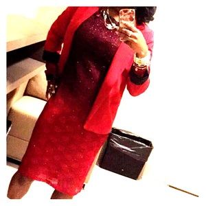 Ombré red Glitter dress